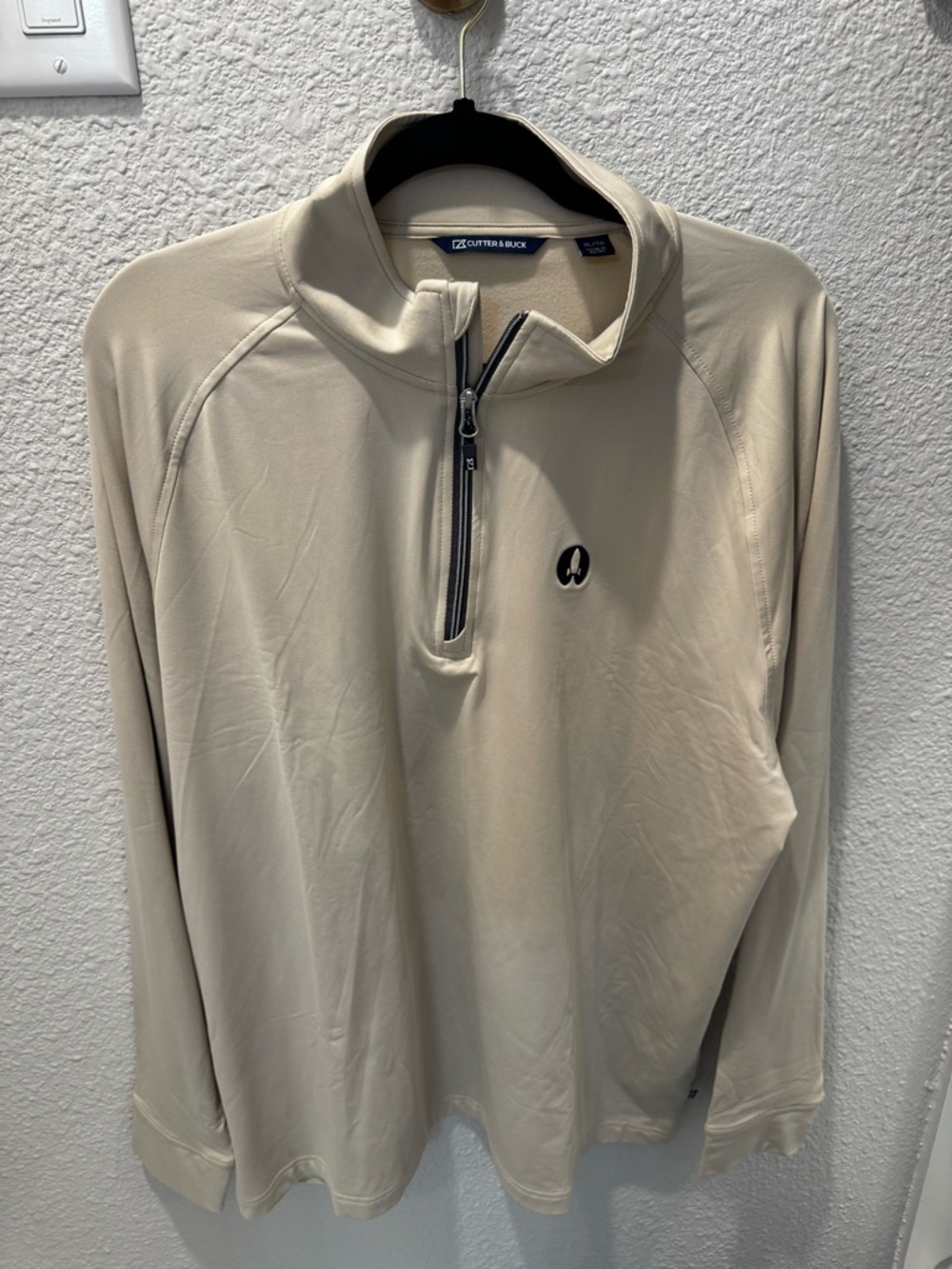 Cutter & Buck Light Beige Half-Zip Pullover